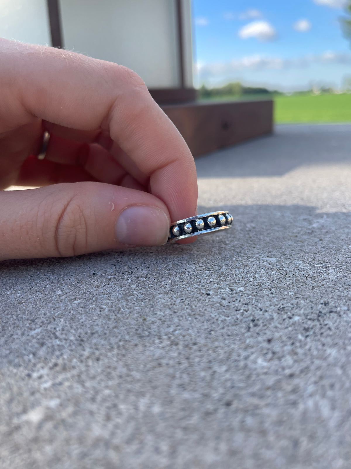 Sterling Silver Ball Dot Ring