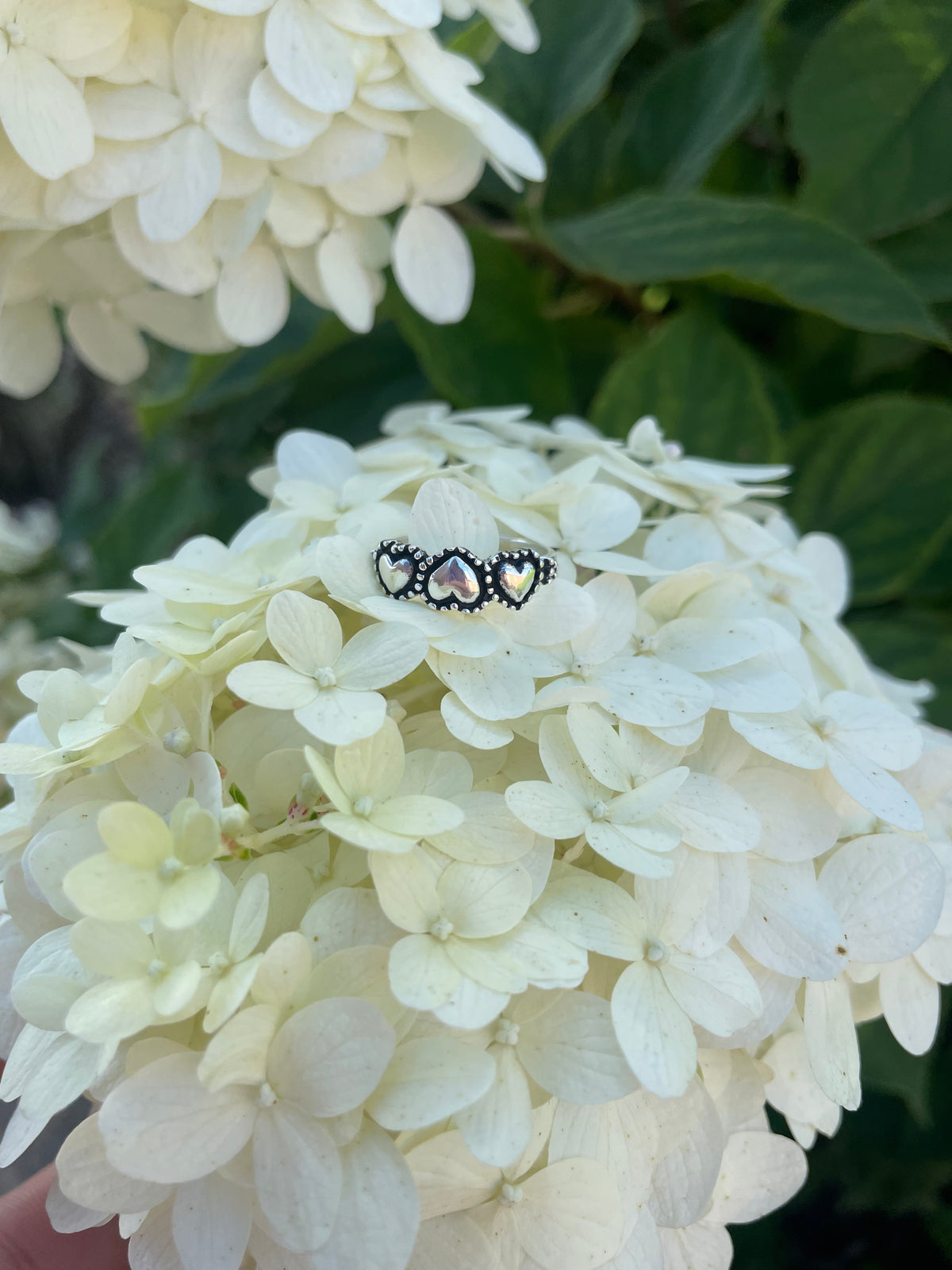 Sterling Silver Triple Heart Ring